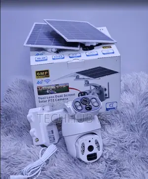 Kamera ya CCTV ya Usalama ya 4G Solar yenye Lensi Mbili 360°