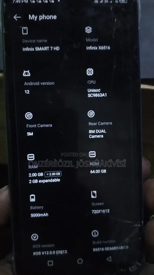 Infinix Smart 7 64GB Bluu - Imetumika - 1