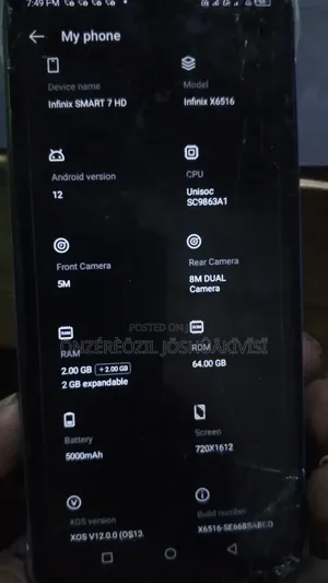 Infinix Smart 7 64GB Bluu - Imetumika