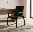 Ofisi Lobby Sofa ya Ngozi Nyeusi ya Viti 5 - 4