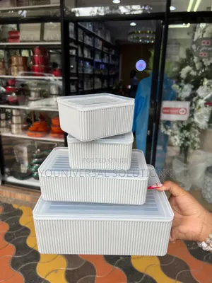 Vifaa 4 vya Hifadhi ya Fridge - Grey