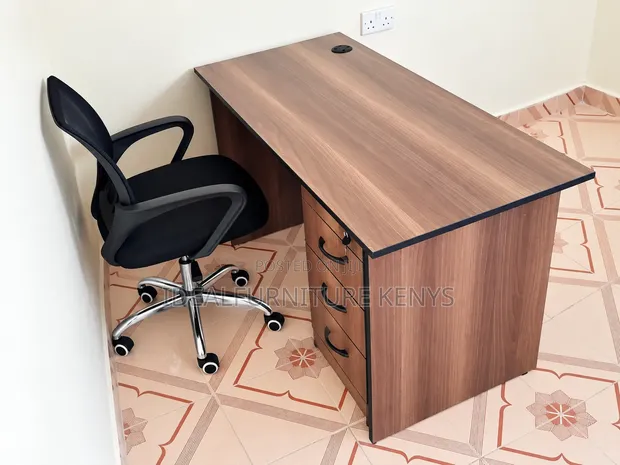 Kikao cha Ofisi cha Kisasa cha Mtendaji na Kisanduku cha Droo na Kiti cha Ergonomic - 1