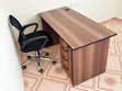 Kikao cha Ofisi cha Kisasa cha Mtendaji na Kisanduku cha Droo na Kiti cha Ergonomic - 2