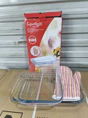 Signature Glass Baking Tray Set (2pcs + 1 Glove)