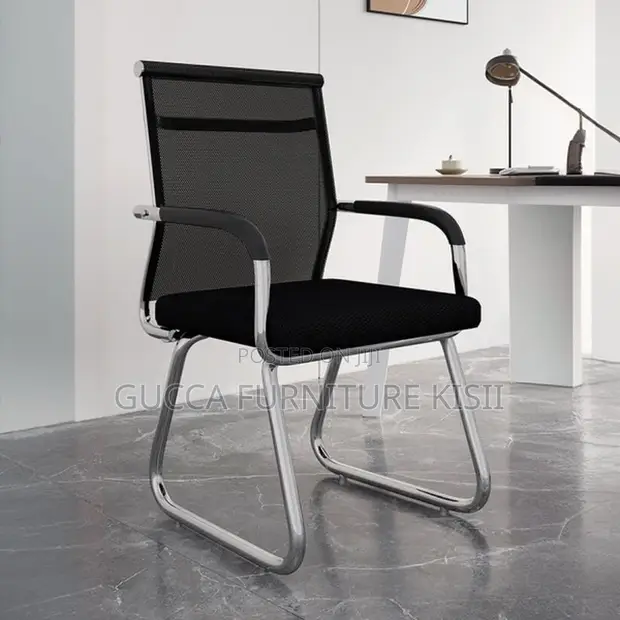 Mesh Chrome-Based Visitors Chair - 1