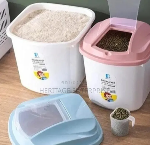 Kikapu cha Kuhifadhia Mpunga 10kg chenye Magurudumu - 1