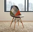 Modern Dining Chair - Brown Fabric - 2