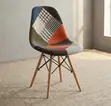 Modern Dining Chair - Brown Fabric - 5