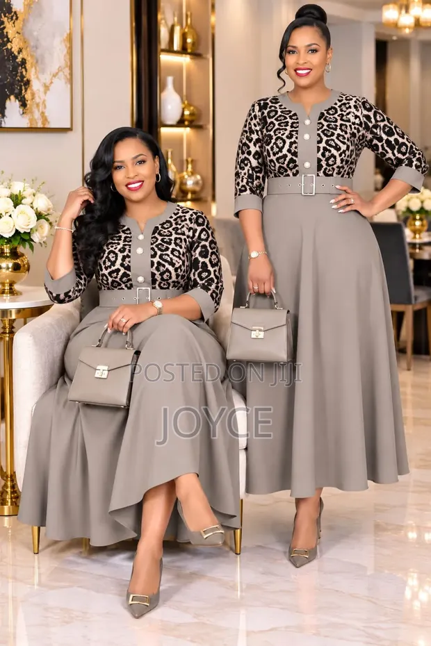 Senori Long Animal Print Maxi Dress - 1