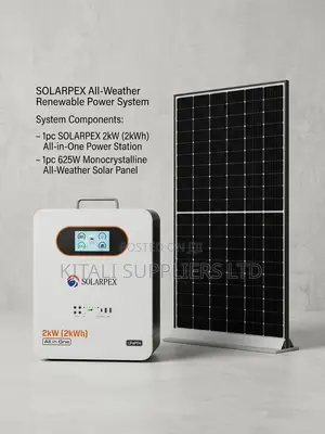 SOLARPEX 2kW Power Station Yote-kwa-Moja na 625W Solar Panel