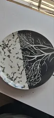 Set of 6 Ceramic Tree Plates - 2