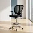 Black Mid-Back Counter Chair - 4