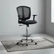 Black Mid-Back Counter Chair - 5