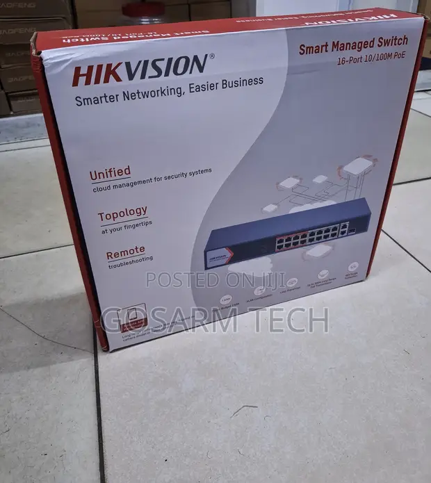 Hikvision DS-3E1318P-EI/M 16-Port PoE Switch - 1