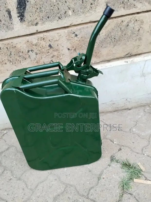 20L Metallic Jerry Can with Nozzle Sprout - 1