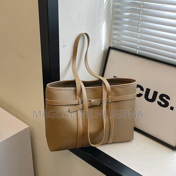 Classy Large Tote Bag - Genuine Leather - 1