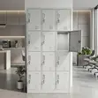 12-Door Metal Locker Cabinet - Office & Staff Storage - 4