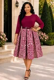 Box Pleats Skater Dress - 1