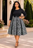 Box Pleats Skater Dress - 2