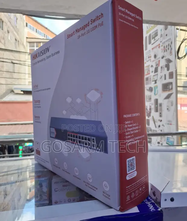 Hikvision 16-Port PoE Smart Managed Switch - 1