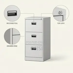 Vertical 3-Drawer Filing Cabinet