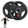 5kg Rubber Coated Olympic Weight Plates Pair - 1
