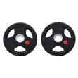 5kg Rubber Coated Olympic Weight Plates Pair - 2