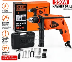 550W Hammer Drill - Black+Decker