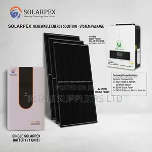 Solarmax 5KVA Hybrid Inverter na 5KWh LiFePO4 Battery & 6x550W Solar Panels
