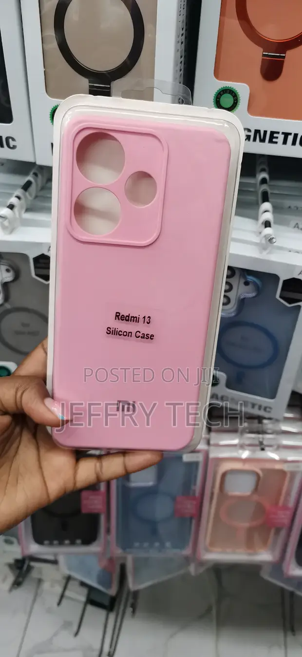 Pink Silicone Protective Case for Xiaomi Redmi 13 - 1