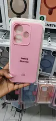 Pink Silicone Protective Case for Xiaomi Redmi 13 - 1