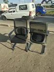 Set of 2 Black Mesh Visitors Chairs - 2