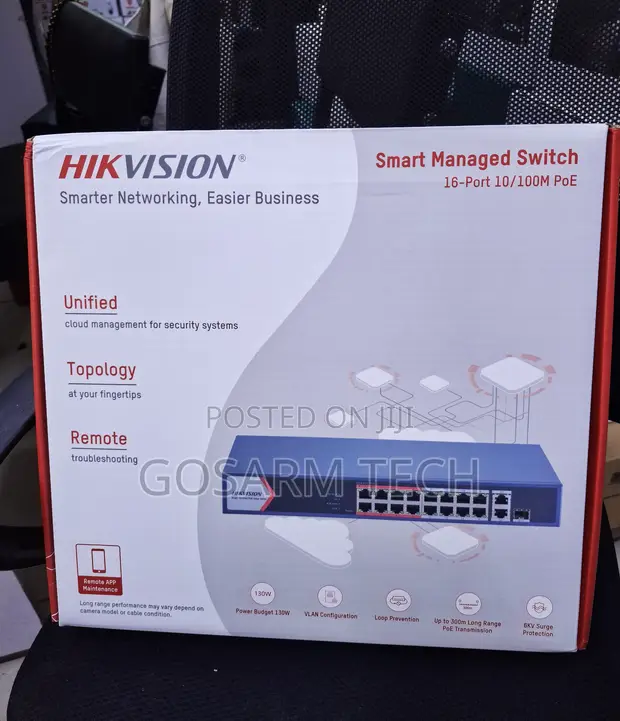 Hikvision 16-Port Managed PoE Switch - 1