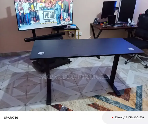 Modern Office/Gaming Desk - Matte Black - 1