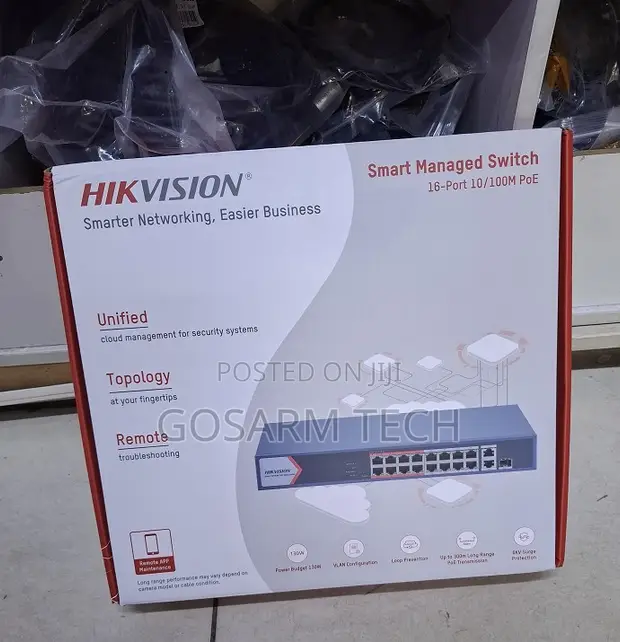 Hikvision DS-3E1318P-EI/M 16 Port PoE Smart Managed Switch - 1