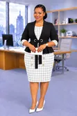 Set ya Vazi, Koti, Skafu na Mkanda kwa Wanawake - 4
