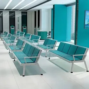4-Seater Waiting Bench with Padded Cushion