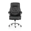 Kiti cha Ofisi cha Ngozi Kinachoweza Kurekebishwa cha Swivel - 2