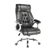 Kiti cha Ofisi cha Ngozi Kinachoweza Kurekebishwa cha Swivel - 5