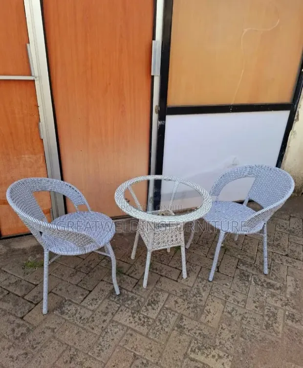 2-Chair and 1-Table Balcony Furniture Set - 1