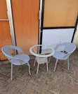 2-Chair and 1-Table Balcony Furniture Set - 1