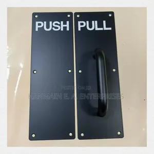 Commercial Push-Pull Door Handles (Matte Black)