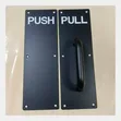 Commercial Push-Pull Door Handles (Matte Black) - 1