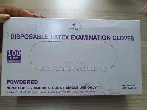 Gloves za Latex za Kufanyia Vipimo Zilizopakwa Poda - 1