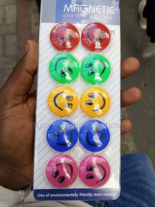 5 Colour Whiteboard Magnets - 1