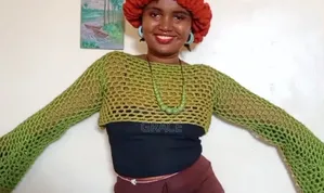 Custom Crochet Shrug - Green