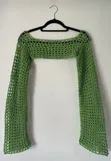 Custom Crochet Shrug - Green - 2