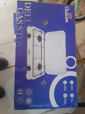 Olelon 3-Burner Gas Stove Cooker with Cover Lid
