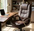 Kiti cha Ofisi cha Brown High-Back Executive - 4