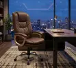 Kiti cha Ofisi cha Brown High-Back Executive - 5